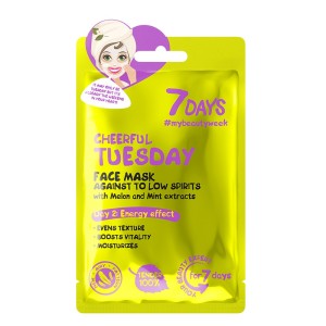 7Days Cheerful Tuesday Sheet Mask Μάσκα Αναζωογόνησης με Πεπόνι & Μέντα, 28g