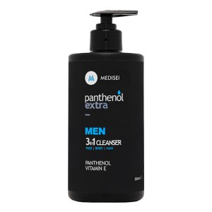 Panthenol Extra Men 3 in 1 Cleanser Ανδρικό Καθαριστικό για Πρόσωπο/Σώμα/Μαλλία, 500ml