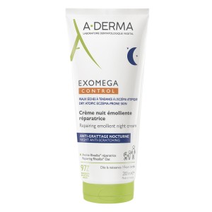 A-Derma Exomega Control Επανορθωτική Μαλακτική Κρέμα Νυκτός, 200ml