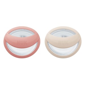 Nuk MommyFeel Πιπίλα Σιλικόνης 0-9m Πορτοκαλί & Μπεζ, 2τεμ