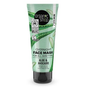 Organic Shop by Natura Siberica Overnight Face Mask Aloe & Avocado Μάσκα Προσώπου Νύχτας, 75ml