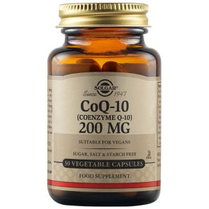 Solgar Coenzyme Q10 200mg Συμπλήρωμα Διατροφής για Ενίσχυση Ενέργειας, Ενδυνάμωση Καρδιαγγειακού & Ανοσοποιητικού Συστήματος Αντιγηραντική Δράση, 30veg.caps