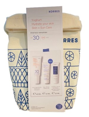 Korres Promo SPF30 Αντηλιακή Κρέμα Προσώπου Με Γιαούρτι, 40ml & Ενυδατική με Προβιοτικά, 20ml & Αφρώδης Κρέμα Καθαρισμού, 20ml