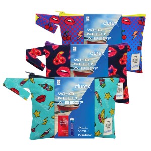 Durex Summer x Bleecker & Love  Promo Προφυλακτικά Sensitive 12τμχ &  Λιπαντικό Classic H2O, 50ml + Αδιάβροχο Νεσεσέρ