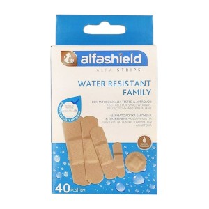 Karabinis Medical Αδιάβροχα Αυτοκόλλητα Επιθέματα Alfashield Strips Family, 40τμχ
