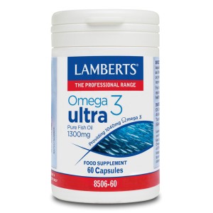 Lamberts Omega 3 Ultra Pure Fish Oil 1300mg Συμπλήρωμα Ω3 Λιπαρών Οξέων, 60caps