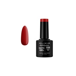 Elixir Make-up Semi Gel Ημιμόνιμο Επαγγελματικό Βερνίκι Νυχιών Νο995 Metal Red, 8ml