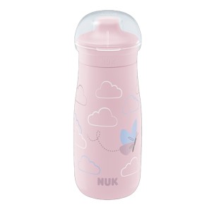 Nuk Mini Me Sip Cup Drinking Bottle Παγουράκι με Ρύγχος 9m+ Ροζ Πεταλούδα, 300ml