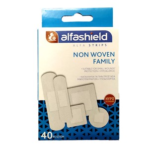 Karabinis Medical Αυτοκόλλητα Επιθέματα Alfashield Alfa Strips Non Woven Family 40τμχ