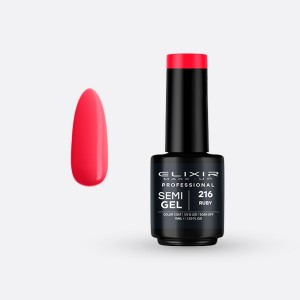 Elixir Make-up Semi Gel Ημιμόνιμο Επαγγελματικό Βερνίκι Νυχιών Νο216 Ruby, 15ml
