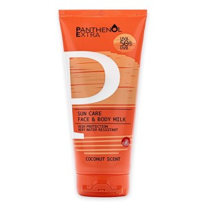 Panthenol Extra Sun Care Face & Body Milk Αντηλιακό Γαλάκτωμα για Πρόσωπο & Σώμα με Άρωμα Καρύδας SPF50, 100ml