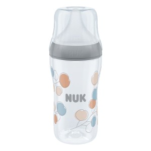 Nuk Perfect Match Μπιμπερό Πλαστικό με Μαλακή Θηλή Σιλικόνης κατά των Κολικών με Έλεγχο Θερμοκρασίας 3m+, 260ml