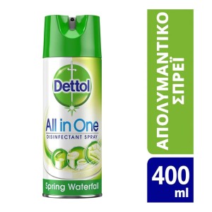 Dettol All in One Spring Waterfall Απολυμαντικό Σπρέι, 400ml