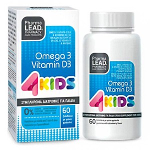 Pharmalead Omega 3 Vitamin D3 4 Kids Συμπλήρωμα Διατροφής για Παιδιά, 60ζελεδάκια