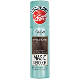 LOreal Paris Magic Retouch Dark Brown Spray Κάλυψης Λευκών Ριζών, 100ml