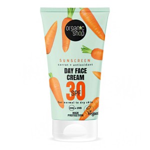 Organic Shop by Natura Siberica Sunscreen Αντηλιακή Κρέμα Προσώπου με Καρότο SPF30, 50ml