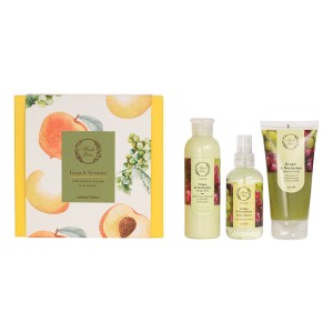 Fresh Line Grape & Nectarine Σετ Περιποίησης Σώματος με Εκχυλίσματα από Σταφύλι & Νεκταρίνι, 3τμχ