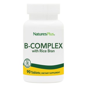Natures Plus B-Complex Φόρμoυλα τoυ Συμπλέγματoς Β σε Ενισχυμένη Βάση Πίτoυρoυ Ρυζιoύ, 90tabs