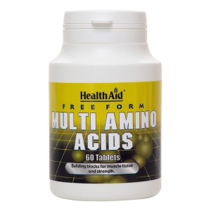 Health Aid Μulti Amino Acids Free Form Συμπλήρωμα Διατροφής Αμινοξέων, 60tabs