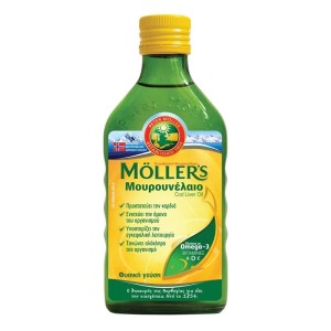 Mollers Μουρουνέλαιο Natural Παραδοσιακό Μουρουνέλαιο σε Υγρή Μορφή με την Κλασσική Γεύση του Μουρουνέλαιου, 250ml