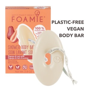 Foamie Papaya & Oat Milk Shower Body Bar Ενυδατικό Αφρόλουτρο σε Μορφή Μπάρας για όλες τις Επιδερμίδες, 80gr