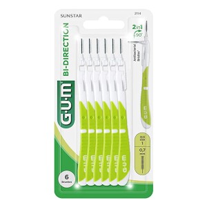 Gum Bi-Direction Μεσοδόντια Βουρτσάκια 0.7mm 6τμχ
