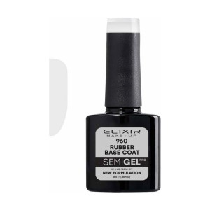 Elixir Make-up Semi Gel Ημιμόνιμο Επαγγελματικό Βερνίκι Νυχιών Νο960 Rubber Base Coat, 8ml