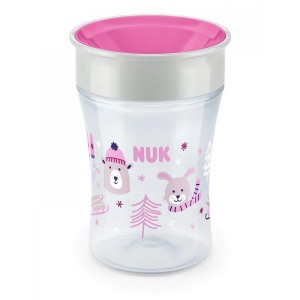 Nuk Magic Cup Winter Wonderland Ποτηράκι 360° για 8m+ Ροζ, 230ml