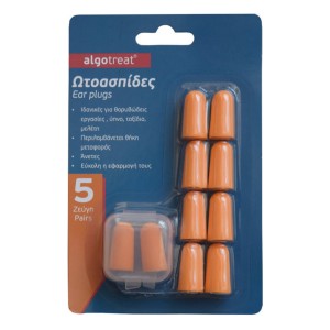 Algotreat Ωτοασπίδες με Θήκη, 5 ζεύγη