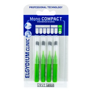 Elgydium Mono Compact Green (1.1)  Μεσοδόντια Βουρτσάκια, 4τμχ