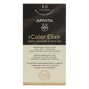 Apivita My Color Elixir Μόνιμη Βαφή Μαλλιών 3.0 Καστανό Σκούρο, 125ml