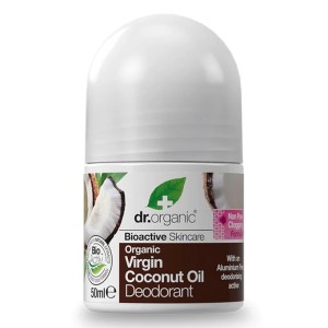 Dr. Organic Αποσμητικό σε μορφή roll-on με Βιολογικό Έλαιο Καρύδας, 50ml