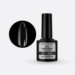 Elixir Make-Up Semigel Ημιμόνιμο Επαγγελματικό Βερνίκι Νυχιών No800 Base Coat, 8ml