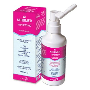 Athomer Υπέρτονο Διάλυμα Θαλασσινού Νερού Περιεκτικότητας 2.5% σε Χλωριούχο Νάτριο για τον Καθαρισμό & την Αποσυμφόρηση των Ρινικών Κοιλοτήτων, 100ml