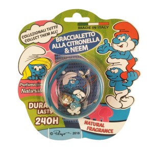 Italian Brand Πορτοκαλί Αντικουνουπικό Παιδικό Βραχιόλι Στρουμφάκια, 1τμχ