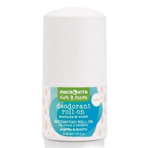 Macrovita Kids Αποσμητικό Roll-On Coral για Παδιά και Εφήβους με Μορίνδα και Βιολέτα, 50ml