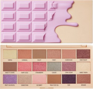Revolution Beauty I Heart Chocolate Cotton Candy Παλέτα με Σκιές Ματιών σε Στερεή Μορφή, 22gr
