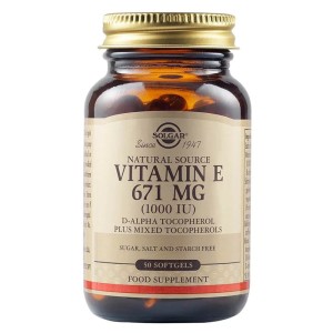 Solgar Vitamin E 1000IU Συμπλήρωμα Διατροφής Βιταμίνη Ε με Ισχυρή Αντιοξειδωτική Δράση, 50 Softgels