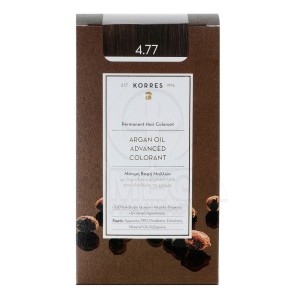 Korres Argan Oil Advanced Colorant Μόνιμη βαφή Μαλλιών 4.77 Σκούρο Σοκολατί, 50ml