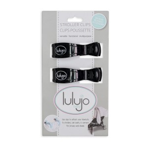 Lulujo Stroller Clips Σετ Κλιπ για Καρότσι Μαύρο, 2τμχ