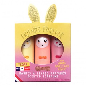 Inuwet Lip Balm Ενυδάτωση Χειλιών με Γεύση Βανίλια-Κα΄ρυδα/Ανανάς/Φράουλα, 3τμχ