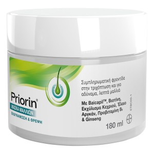 Priorin® Μάσκα Μαλλιών Συμπλήρωματική Φροντίδα στην Τριχόπτωση και Αδύναμα Λεπτά Μαλλιά, 180ml