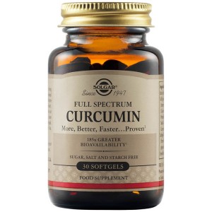 Solgar Full Spectrum Curcumin Συμπλήρωμα Διατροφής με Κουρκουμά, 30softgels