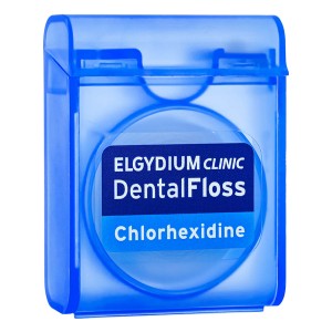 Elgydium Dental Floss Chlorexidine Οδοντικό Νήμα Με Χλωρεξιδίνη,  50mm