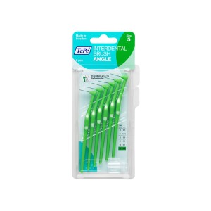 TePe Angle Μεσοδόντια Βουρτσάκια με Λαβή 0.8mm Πράσινο, 6τμχ
