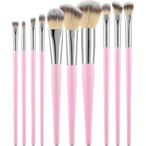 Tools for Beauty Σετ Πινέλα Μακιγιάζ με Συνθετική Τρίχα Pink, 10τμχ