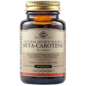 Solgar Beta Carotene 7mg Συμπλήρωμα Διατροφής Βήτα Καροτίνη με Αντιοξειδωτική Δράση Συμβάλλει στη Διατήρηση Υγιούς Δέρματος & στην Ενίσχυση της Όρασης, 60softgels