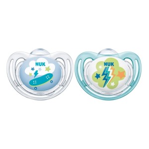 Nuk Freestyle Πιπίλα Σιλικόνης 6-18m Πατίνι-Κεραυνός, 2τμχ