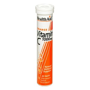 Health Aid Vitamin C 1000mg Orange, 20αναβρ.δισκία