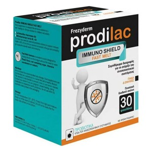 Frezyderm Prodilac Immuno Shield Fast Melt Συμπληρώμα Διατροφής για την Ενίσχυση του Ανοσοποιητικού Συστήματος, 30sachets